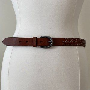 J.Jill Genuine Leather Studded Western Belt size M/L